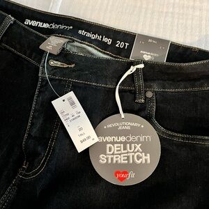 Avenue Straight Leg Jeans, Dark Wash